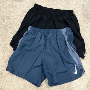 NIKE Running Shorts Men Medium (black and blue pair)